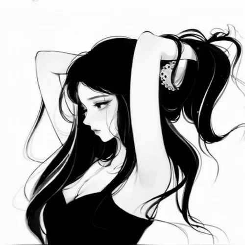 Ảnh trang cá nhân avatar nữ đường viền mảnh hóa xa lạ