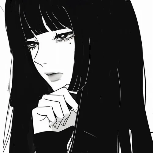 Hình đại diện ngầu avatar nữ tóc buông chậm lạnh lẽo