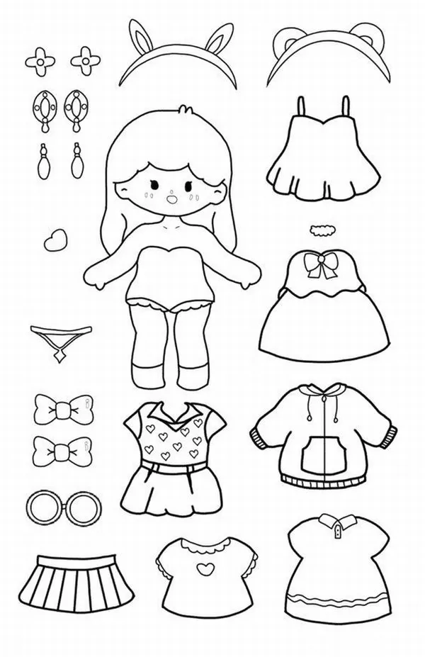 40 Hoạt động tô màu búp bê giấy giúp bé rèn tính kiên nhẫn