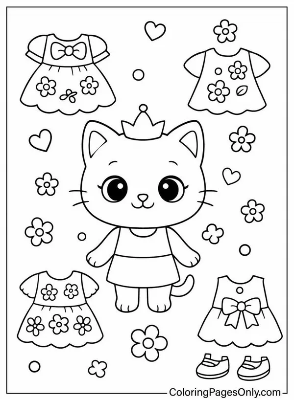 41 Trang tô màu paper doll đáng yêu rèn kỹ năng phối màu