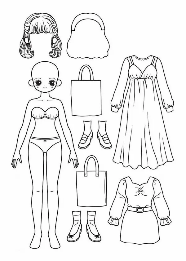 45 Hoạt động tô màu paper doll giúp bé gắn kết với cha mẹ