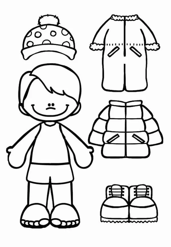 51 Hình vẽ paper doll nhỏ giúp bé học cảm nhận màu sắc