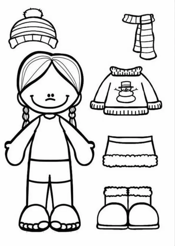 56 Trang tô màu paper doll mini giúp bé yêu thích nghệ thuật