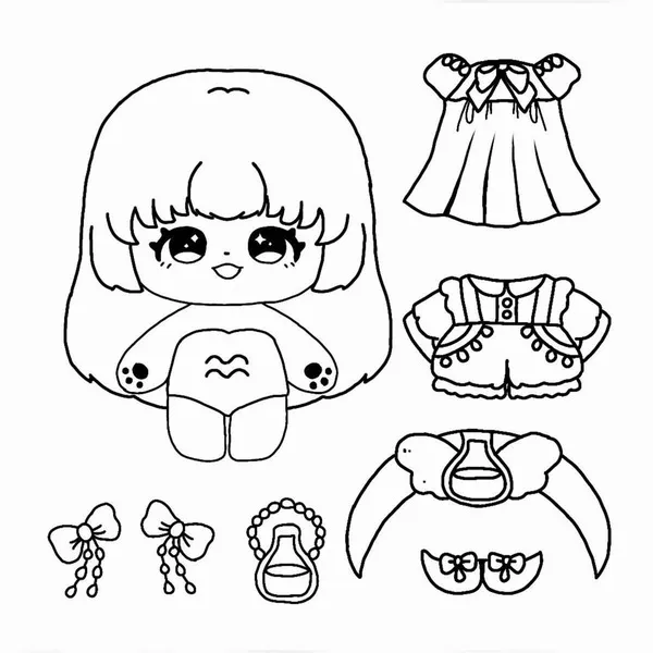 59 Hình tô paper doll nhỏ xinh giúp bé vui chơi cuối tuần