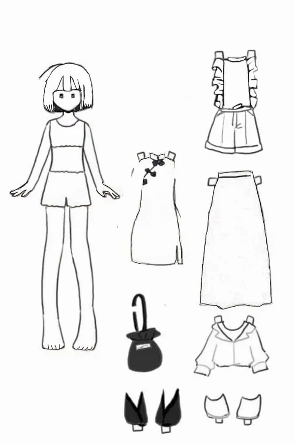 5 Mẫu tranh tô búp bê nhỏ đáng yêu với nụ cười tươi sáng