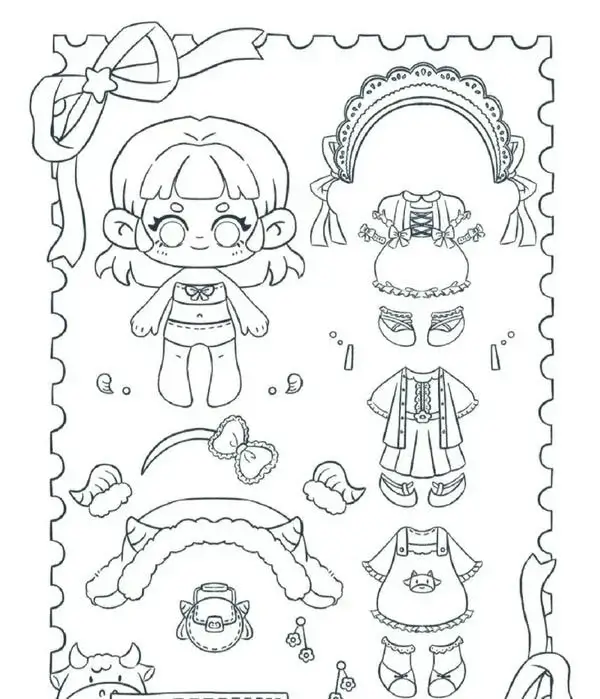 101 In hình tập tô búp bê giấy nhỏ nhắn đáng yêu cho trẻ