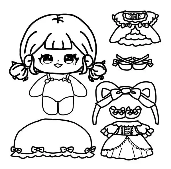 113 Trang tô màu búp bê thay đồ dễ thương giúp bé khéo tay