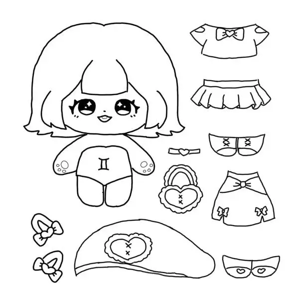 128 Hoạt động tô màu búp bê giấy giúp bé tránh xa điện thoại