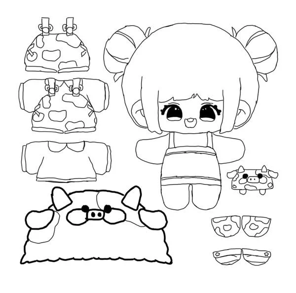 106 Hình tô màu búp bê nhỏ xinh đang thay đồ nhiều váy áo