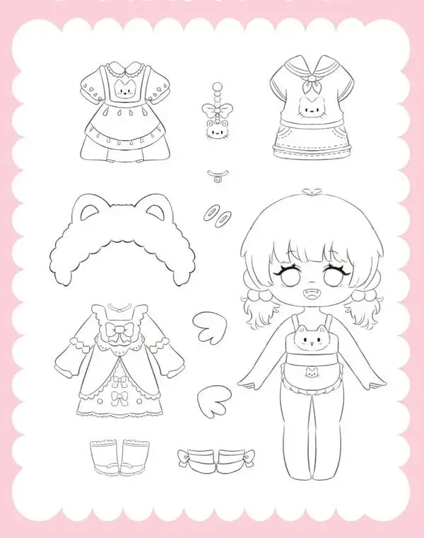 124 Hình tô búp bê nhỏ dễ thương cho bé gái 5 tuổi