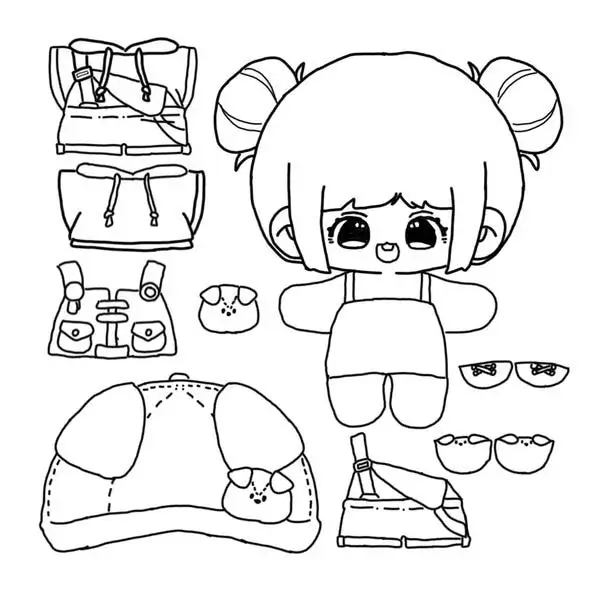 120 Trang tập tô búp bê chibi mùa đông áo khoác len ấm áp