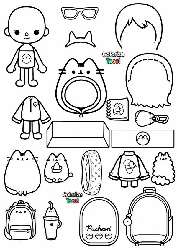 10 Bộ tranh tô búp bê Toca giúp bé học phối màu đẹp