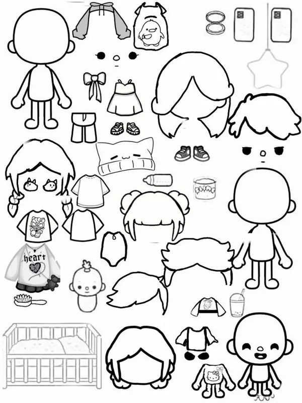 15 Trang tô búp bê Toca giúp phát triển tư duy sáng tạo