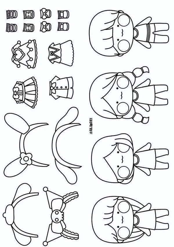 19 Trang tô búp bê giấy Toca Boca rực rỡ sắc màu