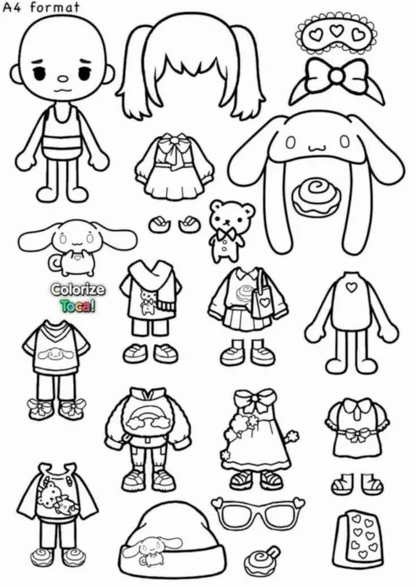 27 Tô màu sáng tạo cùng nhân vật Toca Boca đáng yêu