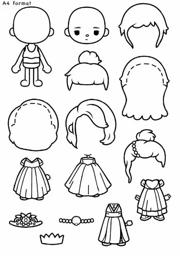 38 Hình vẽ tranh tô Toca giúp bé sáng tạo phối màu