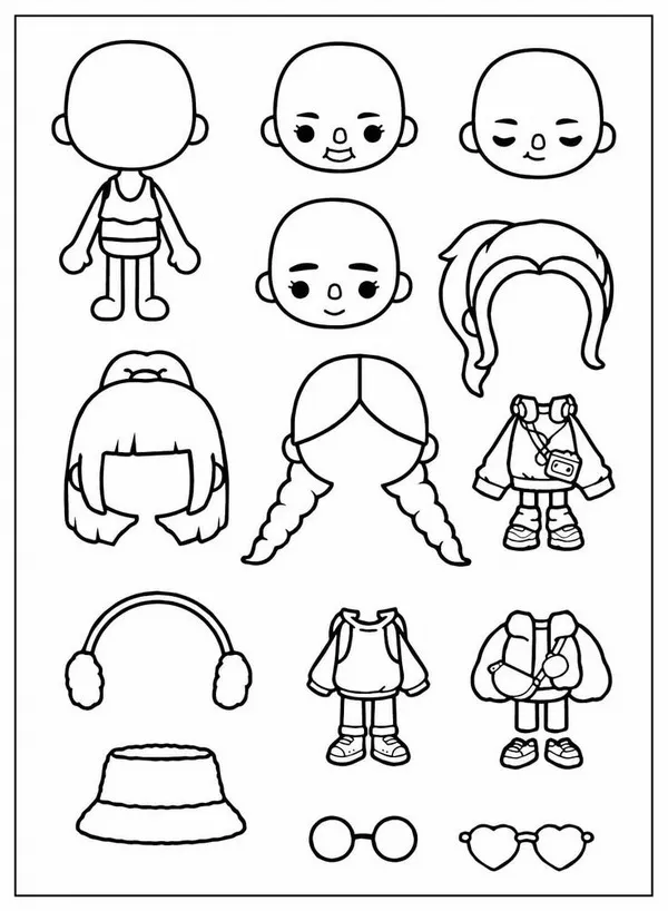 41 In hình tập tô Toca giúp bé tạo phong cách riêng