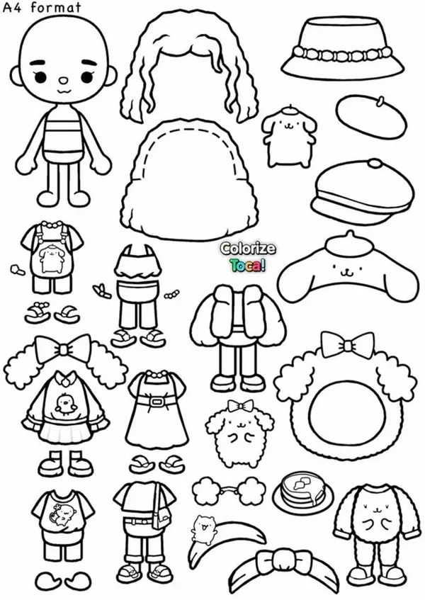 6 Cùng con tô búp bê Toca Boca và khám phá thế giới thời trang vui nhộn