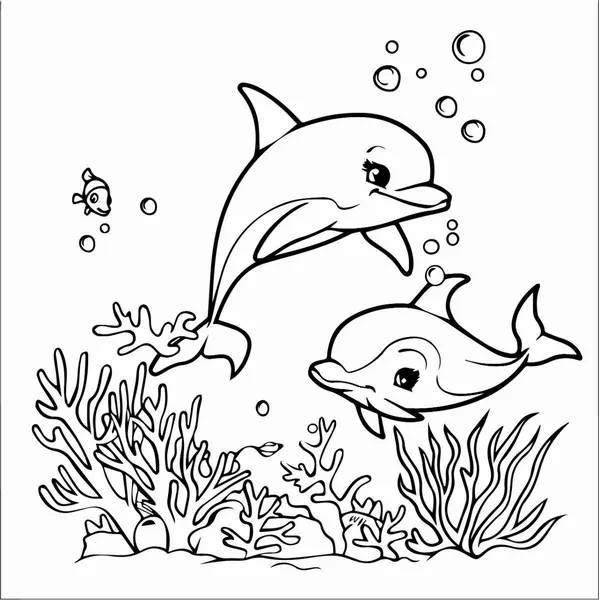 35 Hoạt động tô màu cá heo giúp bé thư giãn cuối tuần