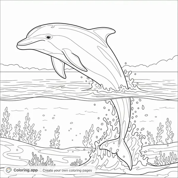 62 Trang tập tô cá heo chơi đùa với bong bóng nước