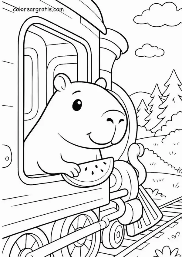 112 Khám phá thế giới capybara qua bộ tranh tô màu đáng yêu cho trẻ em