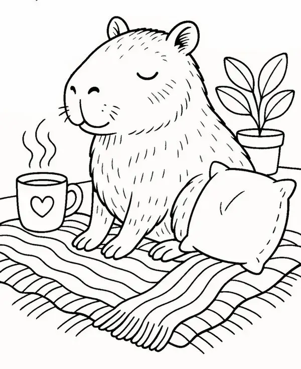 102 Tô màu capybara chibi: Hoạt động thay thế màn hình hiệu quả cho trẻ nhỏ