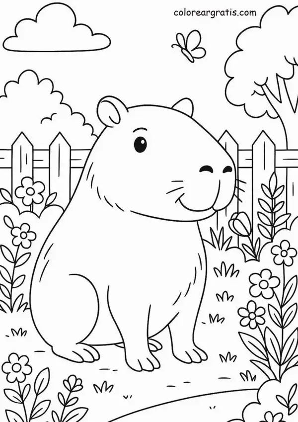 99 Tải miễn phí tranh tô màu capybara kawaii kèm gợi ý màu sáng tạo
