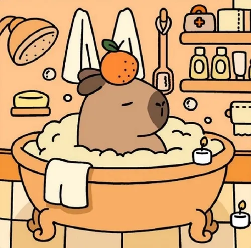 2 Gợi ý phối màu cho tranh Capybara dễ thương bé nào cũng thích