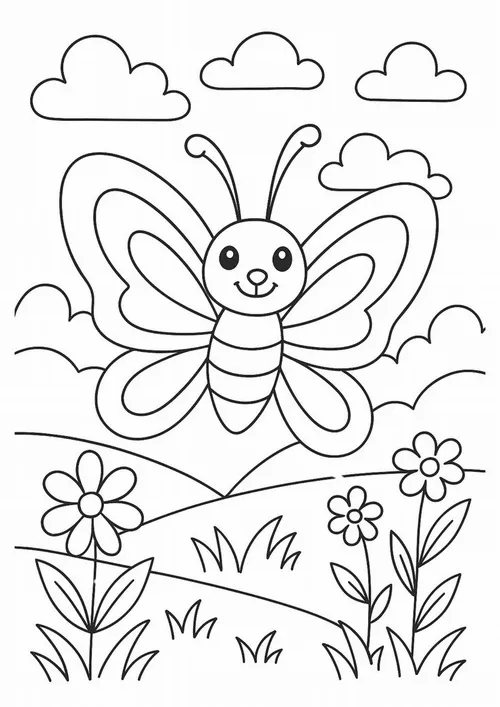 Hoạt động tô màu bướm vàng mang lại niềm vui cho trẻ 4 tuổi