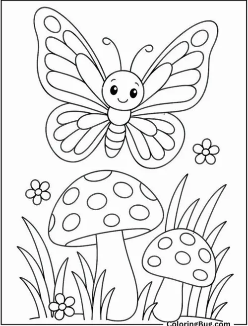 Trang tập tô bướm bay giữa nắng sớm long lanh