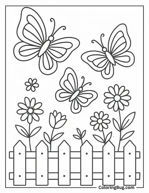 Mẫu tranh tô con bướm dễ thương giúp bé học phối sắc