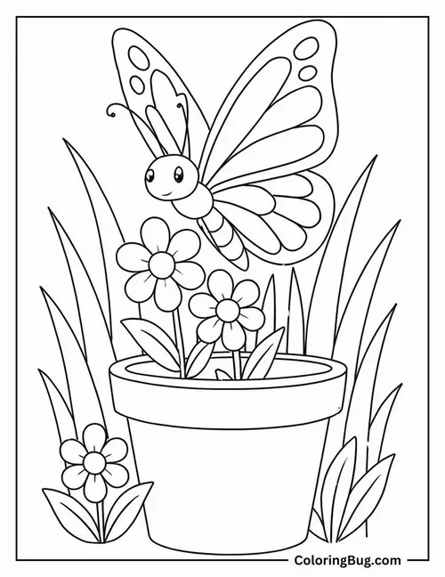 Bộ tranh tô bướm đơn giản mà đáng yêu cho bé 5 tuổi