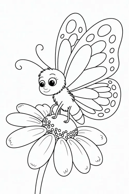 Tranh tô con bướm đẹp giúp bé yêu thích hội họa sớm