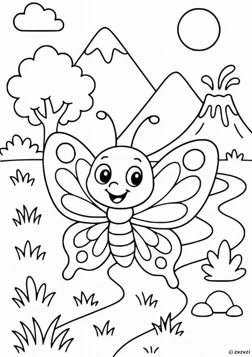 Hoạt động tô bướm cách điệu giúp bé 4 tuổi học kiên trì và tập trung