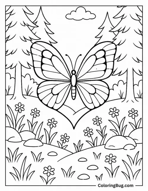 Trang tập tô cánh bướm sáng tạo cho trẻ khám phá sắc màu