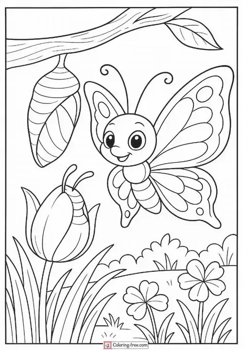 Mẫu tranh tô con bướm đẹp với hoa văn cầu kỳ