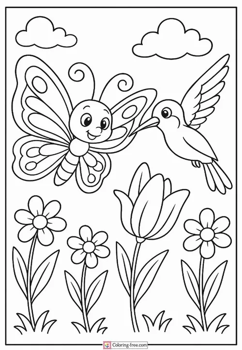 Trang tô màu cánh bướm xinh giúp bé phát triển trí tưởng tượng