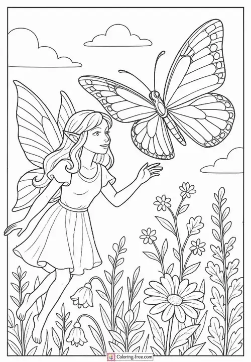 Hình vẽ con bướm nhiều chi tiết nhỏ thích hợp cho bé kiên trì