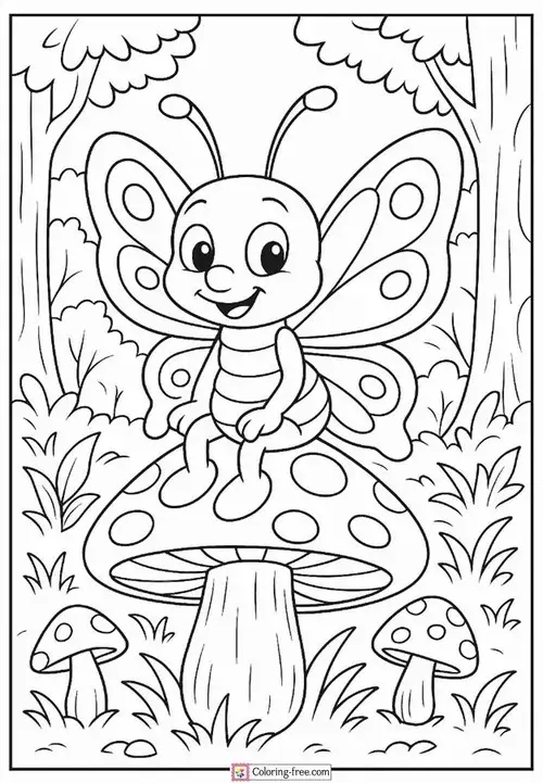 Tô màu con bướm đẹp là hoạt động yêu thích của bé 5 tuổi