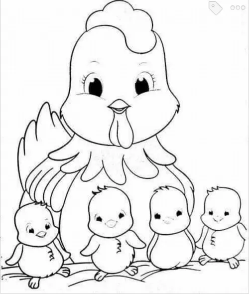 Trang tô màu gà trống đỏ mào và đuôi xanh cong đẹp