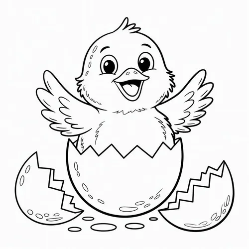 Bức tranh tô màu gà con vàng óng thật đáng yêu