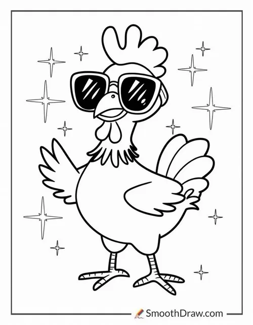 Bức tranh tô gà mẹ ấp trứng trong ổ rơm vàng cho bé 5 tuổi