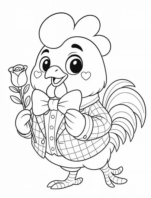 Trang tập tô gà mẹ dang cánh che đàn con nhỏ cho bé 3 tuổi