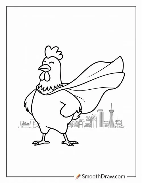 Trang tập tô gà trống đỏ mào vàng chân cực sinh động