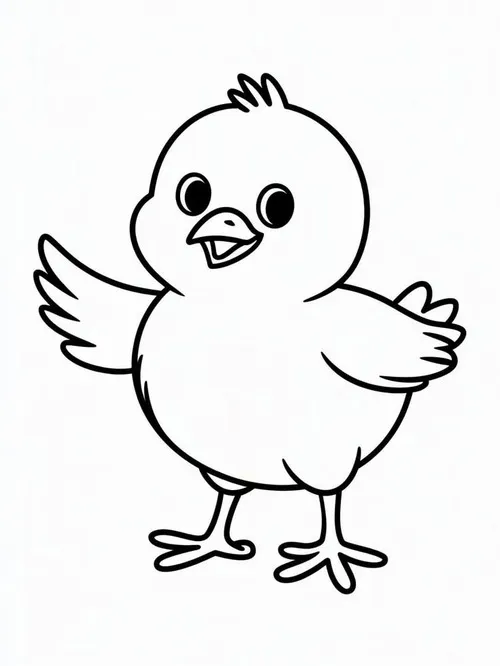 Bức tranh tô màu con gà giúp bé nhận biết màu sắc