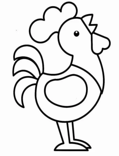 Mẫu tranh tô màu gà mẹ dang cánh che đàn con