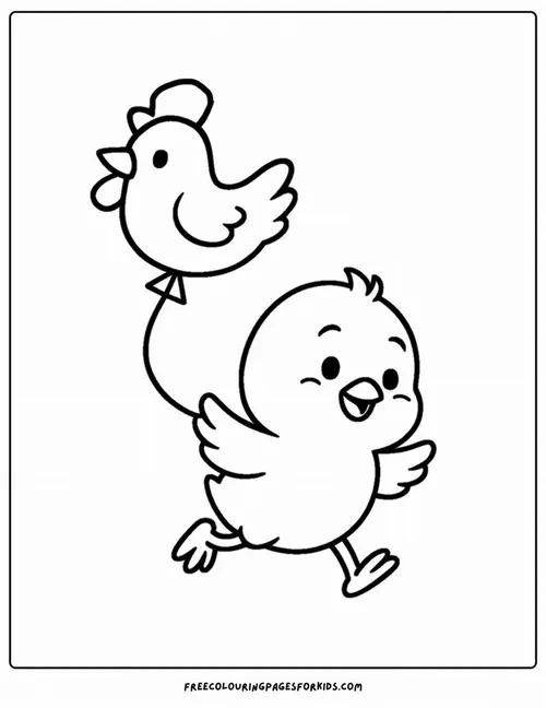 Khám phá bộ tranh tô màu gà mái ấp trứng đầy ấm áp cho bé 3 tuổi