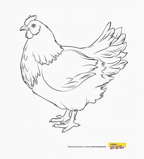 In hình tập tô gà con vàng tươi chạy quanh sân cho trẻ 4 tuổi