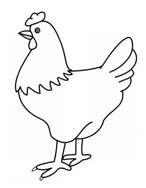 Hình tô màu gà mái ấp trứng trong ổ rơm vàng