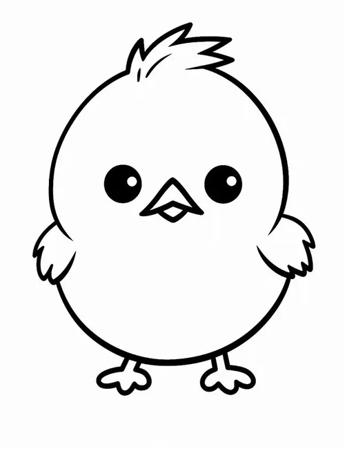 Trang tô màu gà con lon ton đi theo mẹ giữa sân